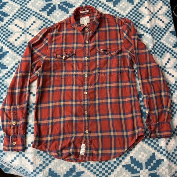 Lucky Brand Tops - Lucky Brand Women’s Red Fall Color Plaid‎ Button Up Shirt Size Small